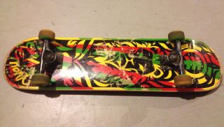 Element Rasta Lion Complete Skateboard Rastafarian Board Deck Used 