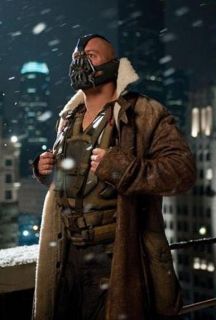 BANE 100% REAL COW HIDE LEATHER TRENCH COAT JACKET   THE DARK KNIGHT 
