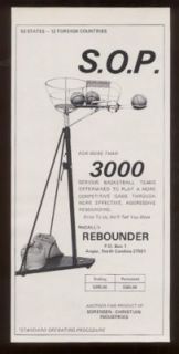 1971 McCall Rebounder Basketball Practice Equipment Ad