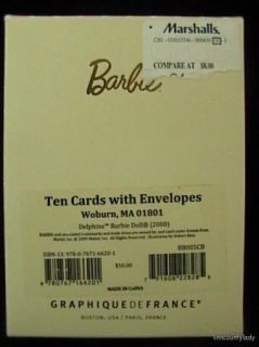10 Barbie Note Cards Delphine Graphique D France