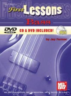 Beginner Bass Guitar First Lessons Book CD DVD