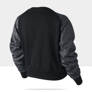 Nike Leather Sleeve Womens Sweatshirt 459612_010_B