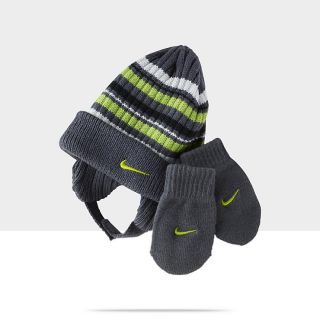 Nike Striped Infants Knit Hat And Mittens Set 6A2468_195_A