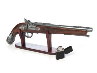 Wyndham House Decorative Gun Lighter with Wood Stand SKGNLTR