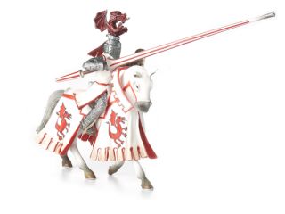 Schleich Tournament Knight with Dragon Emblem on Horse   70046