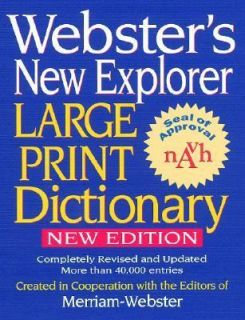 Websters New Explorer Large Print Dictionary 2006, Hardcover, Large 