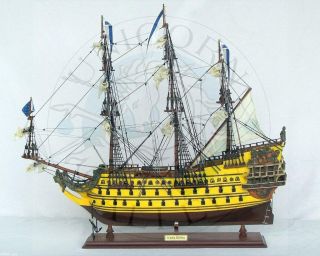 READY TO DISPLAY MODEL BOAT OF FRENCH WAR SHIP SOLEIL ROYAL WITH 