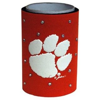 clemson tigers rhinestone bling koozie new  6