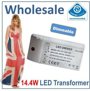 14.4W Dimmable LED Power Supply Transformer 240V DC12V LED Strip Light 
