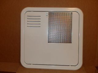 RV WHITE 16 X 16 HOT WATER HEATER COVER WITH TRIM OUTSIDE ( USED )