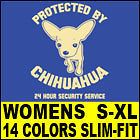 protected by chihuahua t shirt womens funny vintage dog