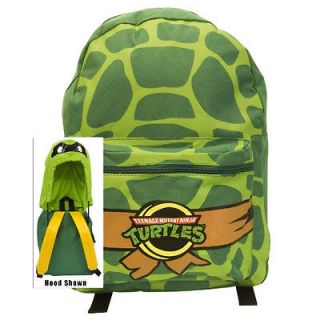 Teenage Mutant Ninja Turtles Shell Backpack Bag With Hood and Masks
