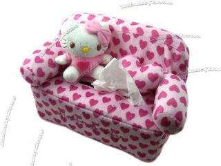 NEW Sanrio Hello Kitty Sofa Car Kitchen Bedroom Plush Doll Tissue Box 
