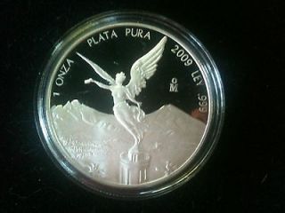 2009 mexican libertad 1 oz 999 silver proof b u