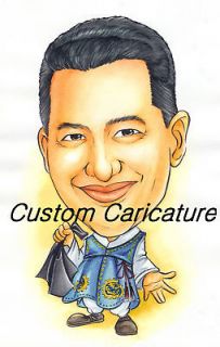 custom caricature hand drawn picture unique single from korea south
