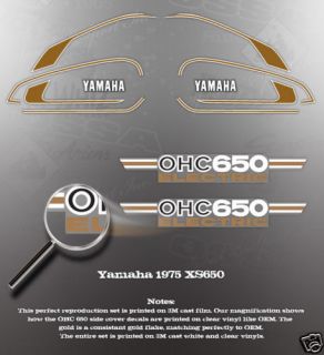 yamaha 1975 xs650 decal graphic kit like nos time left