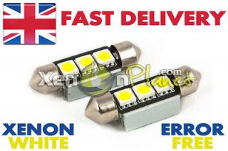 2x CANBUS ERROR FREE 3 SMD XENO NUMBER PLATE BULBS VW GOLF MK4 IV 4 
