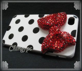 rhinestone bow iphone 4 case in Cases, Covers & Skins