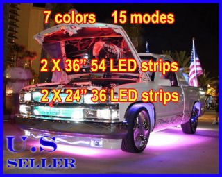   Under Glow Car Truck Decoration LED Strobe Flash Light 36& 24