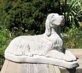 concrete english setter dog statue monument  19