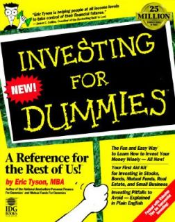 Investing for Dummies by Eric Tyson 1996, Paperback