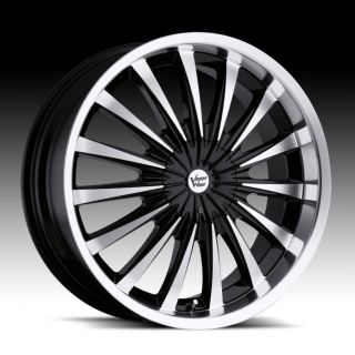 20 inch vision shattered black wheels rims 5x120 18 time