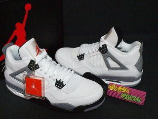 2012 Nike Air Jordan 4 IV Retro White Black Cement US12 Basketball 
