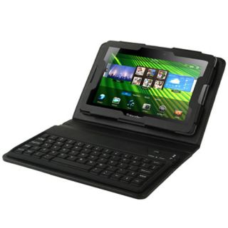 Bluetooth 2.0 Silicone Keyboard with Leather Case for BlackBerry 