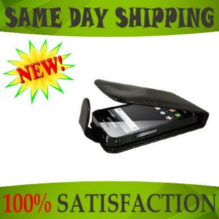 Black Leather vertical Flip Case cover pouch for Samsung GT S5830i 