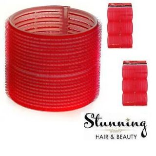 12 x 70mm Jumbo Velcro Rollers, Red   By Hair Tools, Cling Roller