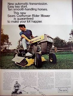 1969  craftsman riding mower model 9671 vintage ad  9 