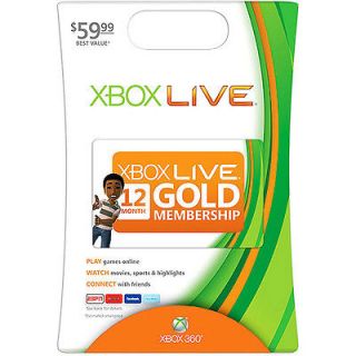 Newly listed New xBox Live 12 Month Gold Membership Subscription Card 