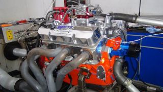 sbc 383 stroker engine with new design heads 481 hp