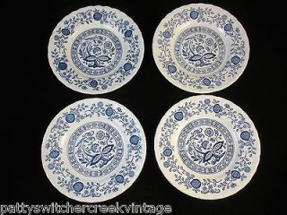 Enoch Wedgwood Tunstall Ltd Blue Heritage Pattern 6.25 Saucers