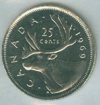 1969 PL Proof Like Quarter 25 Cent 69 Canada Canadian BU Coin UNC