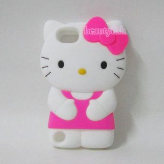 Cute 3D Hello Kitty Silicone Case for Apple iPod Touch 5 5th Gen T5KT 
