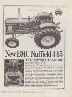 vintage 1968 bmc nuffield 4 65 tractors advertisement from australia
