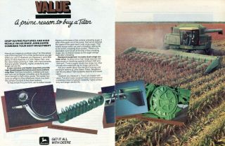 1984 john deere 8820 titan combine tractor 2 page ad