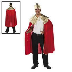 Newly listed Valentine King or Queen Red Cape w/Gold Crown    New