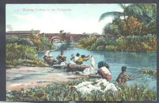 philippines postcard washing clothes launderer costumes from argentina 