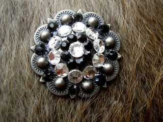 BERRY CRYSTALS BLING CONCHOS HORSE SADDLE HEADSTALL TACK BRIDLE 