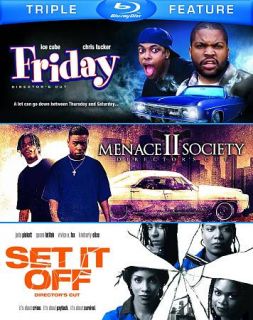 Friday Menace II Society Set It Off Blu ray Disc, 2012, 3 Disc Set 