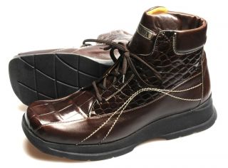 new fennix brown alligator leather boots 12 nib $ 1495