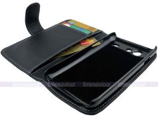 Newly listed Black Leather Case Wallet for Samsung Galaxy S Advance 