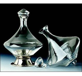 orbital wine decanter with silver plated base crystal  49 