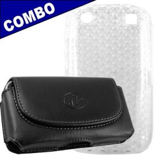 Combo For Blackberry Curve Touch 9380 Clear Gel cell case + Oversized 