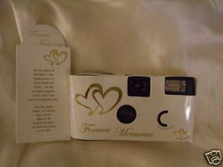 15 gold hearts wedding disposable camera favor 27 exp one