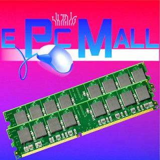 2GB DDR PC3200 PC 3200 400 MHz 184Pins RAM MEMORY 4 Desktop 2x 1GB Kit 