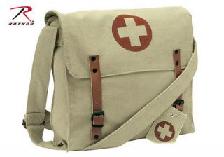 Rothco 9121 Khaki Vintage Medic Red Cross Canvas Shoulder Bag