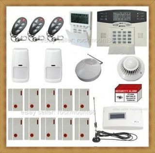 GSM MOBILE CELLULAR SMART CARD LCD WIRELESS HOME SECURITY SYSTEM 